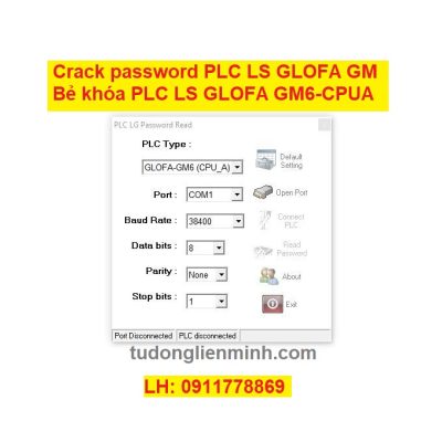 Crack password PLC GLOFA-GM6 Bẻ khóa PLC LS
