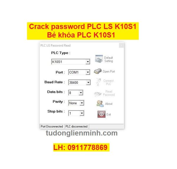 Crack password PLC K10S1 Bẻ khóa PLC LS