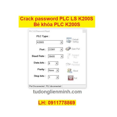 Crack password PLC K200S Bẻ khóa PLC LS