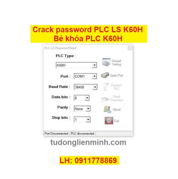 Crack password PLC K60H Bẻ khóa PLC LS