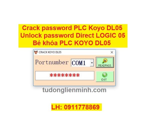 Crack password PLC Koyo DL05 Direct LOGIC 05 Bẻ khóa PLC KOYO