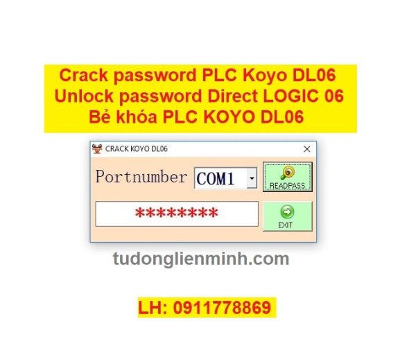 Crack password PLC Koyo DL06 Direct LOGIC 06 Bẻ khóa PLC KOYO