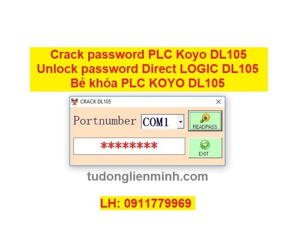 Crack password PLC Koyo DL105 Direct LOGIC DL105 bẻ khóa plc koyo