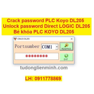 Crack password PLC Koyo DL205 Direct LOGIC DL205 bẻ khóa plc koyo