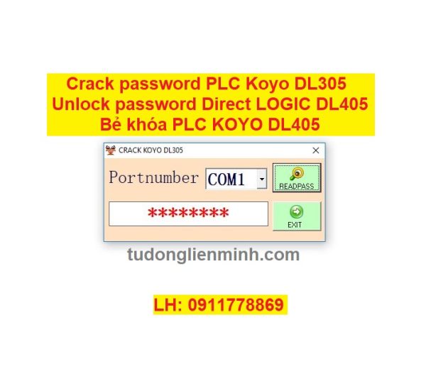Crack password PLC Koyo DL305 Direct LOGIC DL305 bẻ khóa PLC KOYO DL305