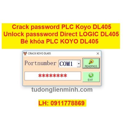 Crack password PLC Koyo DL405 Direct LOGIC DL405 bẻ khóa PLC KOYO DL405