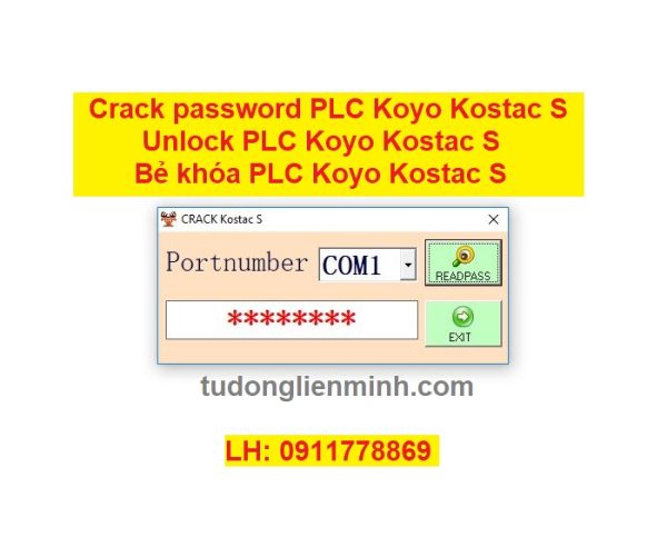 Crack password PLC Koyo Kostac S Unlock PLC Koyo Kostac S Bẻ khóa plc koyo