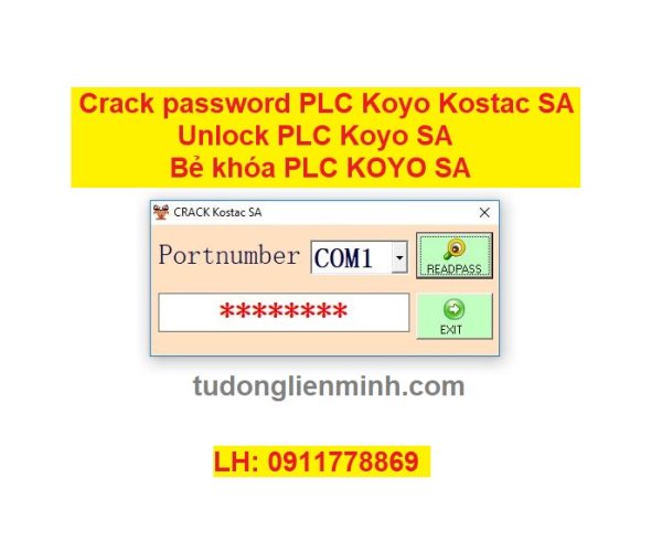 Crack password PLC Koyo Kostac SA Unlock PLC Koyo SA Bẻ khóa plc koyo