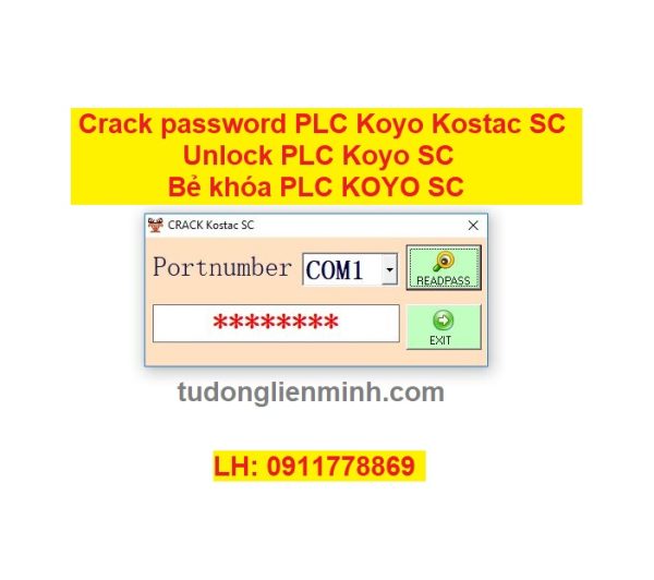 Crack password PLC Koyo Kostac SC Unlock PLC Koyo SC Bẻ khóa plc koyo