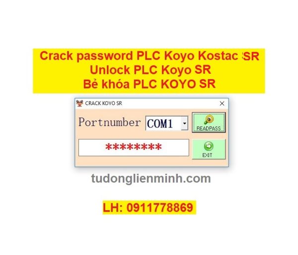 Crack password PLC Koyo SR bẻ khóa plc koyo