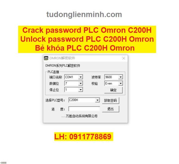Crack password PLC OMRON C200H Bẻ khóa PLC C200H Omron