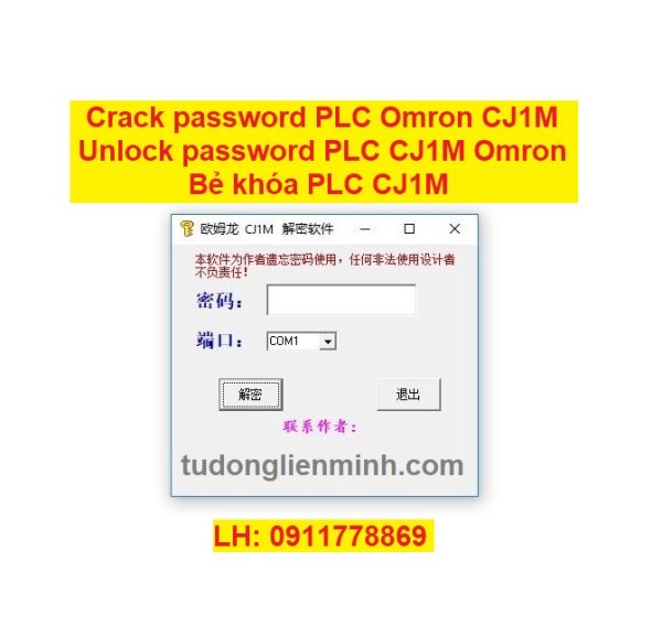 Crack password PLC Omron CJ1M Bẻ khóa PLC CJ1M