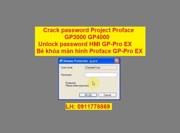 Crack password Project Proface GP3000 GP4000 Bẻ khóa file chương trình GP-Pro EX