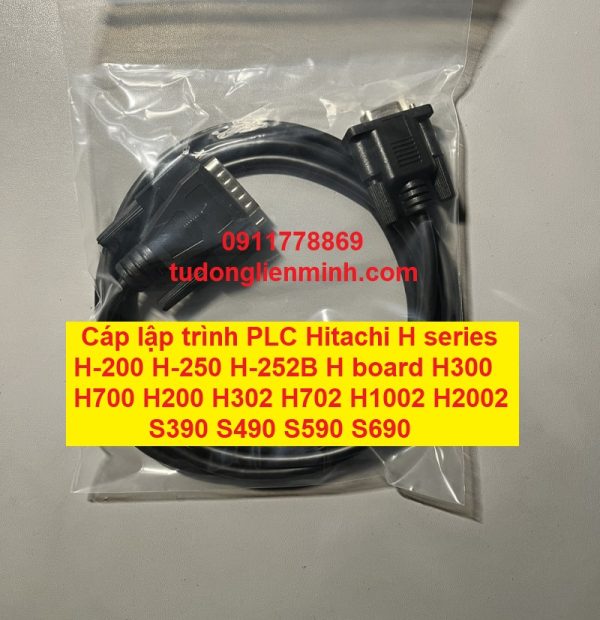 Cáp lập trình PLC Hitachi H series H-200 H-250 H-252B H board H300 H700 H200 H302 H702 H1002 H2002 S390 S490 S590 S690