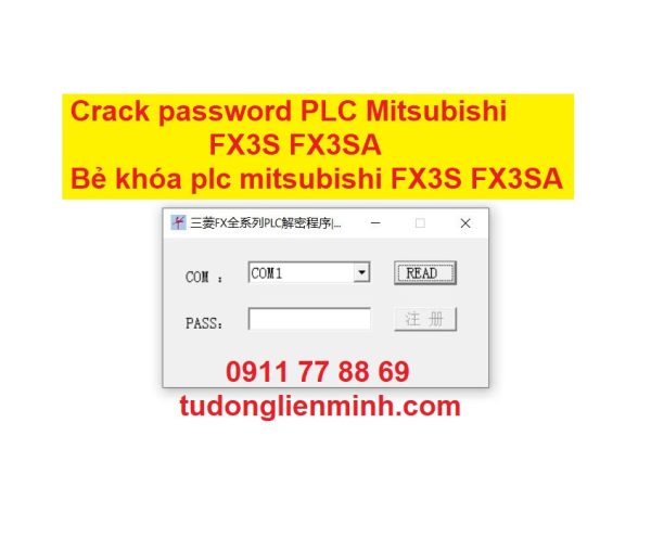 Crack password PLC Mitsubishi FX3S FX3SA bẻ khóa plc mitsubishi