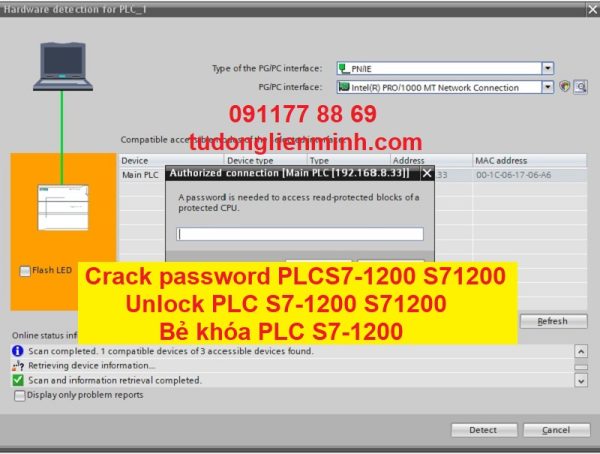 Crack password plc S7-1200 Bẻ khóa PLC S7-1200