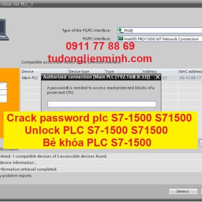 Crack password plc S7-1500 Bẻ khóa PLC S7-1500