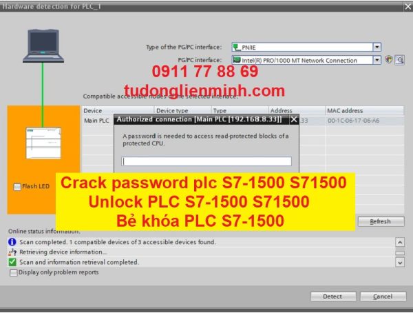 Crack password plc S7-1500 Bẻ khóa PLC S7-1500