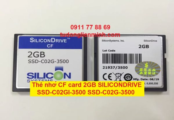 Thẻ nhớ CF card 2GB SILICONDRIVE SSD-C02GI-3500 SSD-C02G-3500