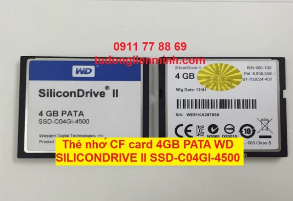 Thẻ nhớ CF card 4GB PATA WD SILICONDRIVE II SSD-C04GI-4500