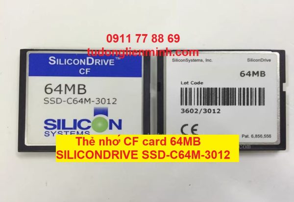 Thẻ nhớ CF card 64MB SILICONDRIVE SSD-C64M-3012