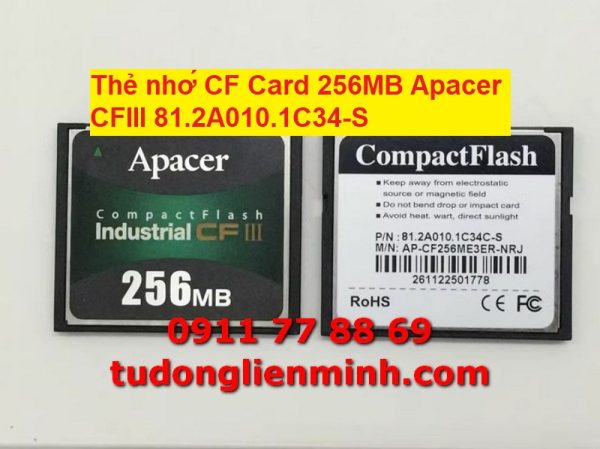 Thẻ nhớ CF Card 256MB Apacer CFIII 81.2A010.1C34-S