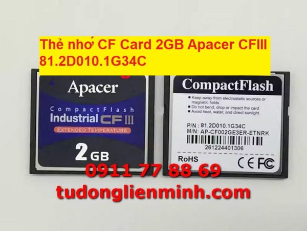 Thẻ nhớ CF Card 2GB Apacer CFIII 81.2D010.1G34C