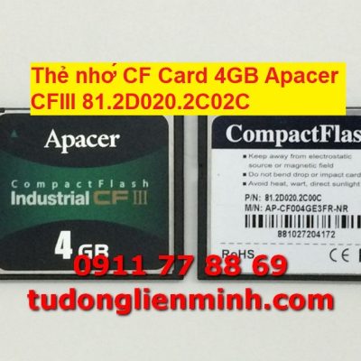 Thẻ nhớ CF Card 4GB Apacer CFIII 81.2D020.2C02C