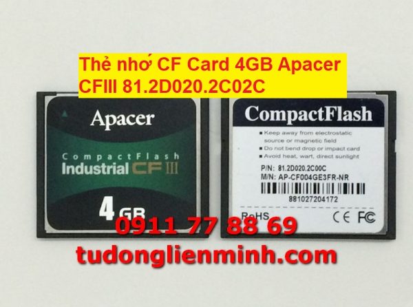 Thẻ nhớ CF Card 4GB Apacer CFIII 81.2D020.2C02C