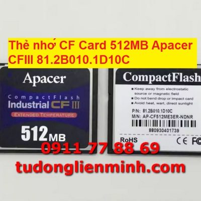 Thẻ nhớ CF Card 512MB Apacer CFIII 81.2B010.1D10C