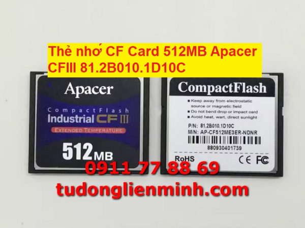 Thẻ nhớ CF Card 512MB Apacer CFIII 81.2B010.1D10C