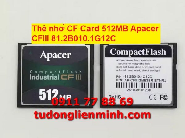 Thẻ nhớ CF Card 512MB Apacer CFIII 81.2B010.1G12C