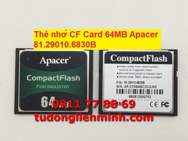 Thẻ nhớ CF Card 64MB Apacer 81.29010.6830B