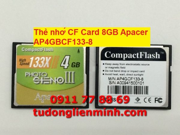 Thẻ nhớ CF Card 8GB Apacer AP4GBCF133-8