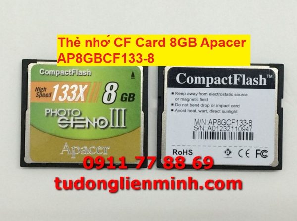 Thẻ nhớ CF Card 8GB Apacer AP8GBCF133-8