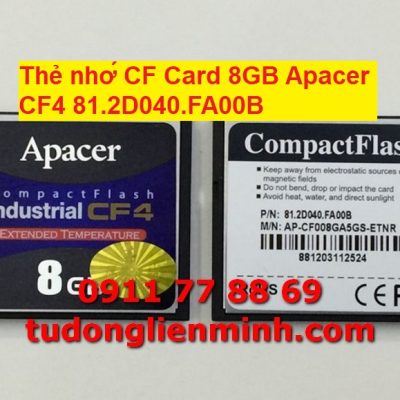 Thẻ nhớ CF Card 8GB Apacer CF4 81.2D040.FA00B