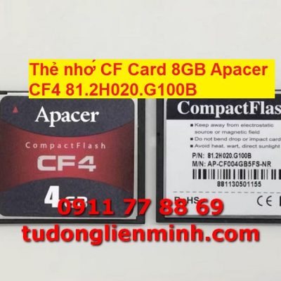 Thẻ nhớ CF Card 8GB Apacer CF4 81.2H020.G100B