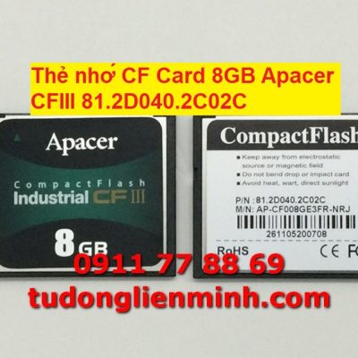 Thẻ nhớ CF Card 8GB Apacer CFIII 81.2D040.2C02C